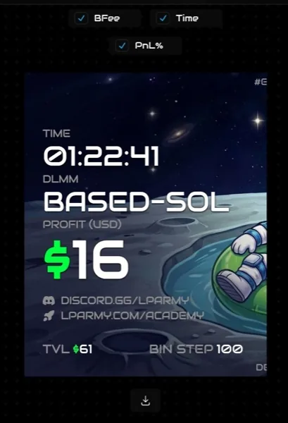 Скриншот закрытой позиции BASED-SOL