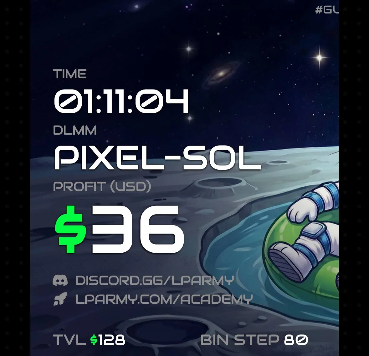 Скриншот закрытой позиции PIXEL-SOL