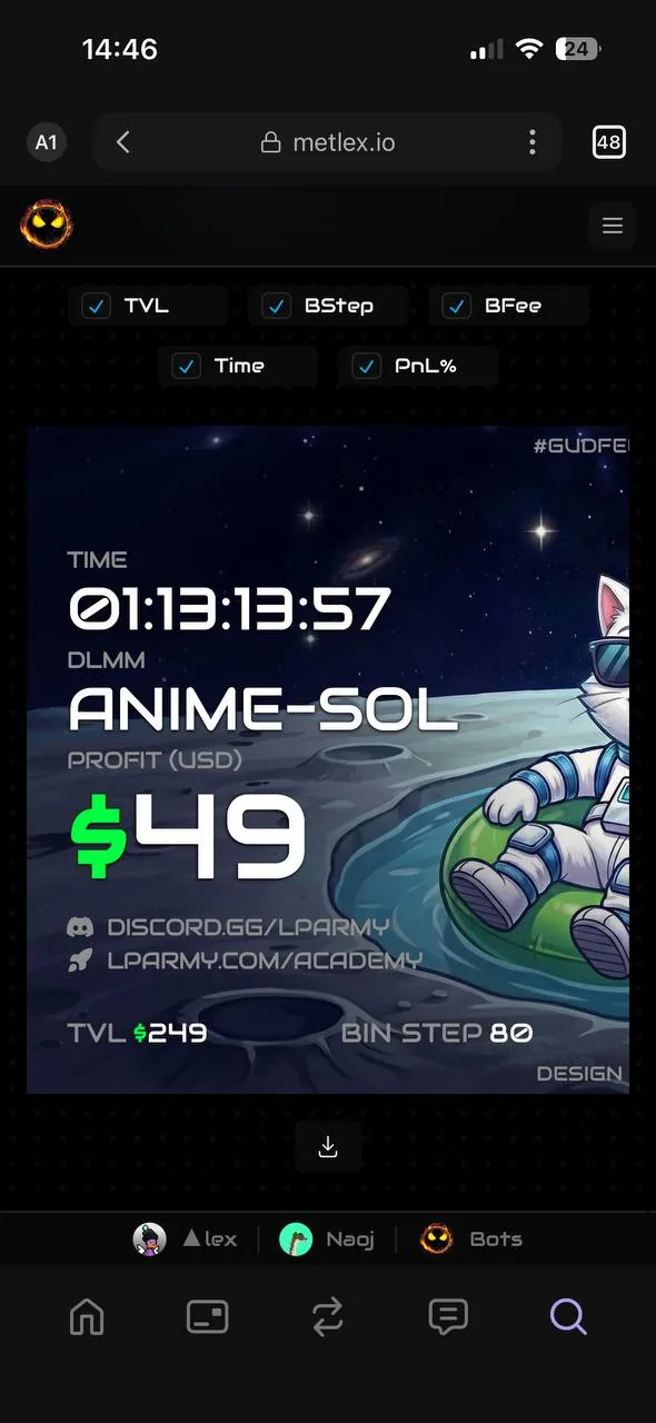 Скриншот закрытой позиции ANIME-SOL