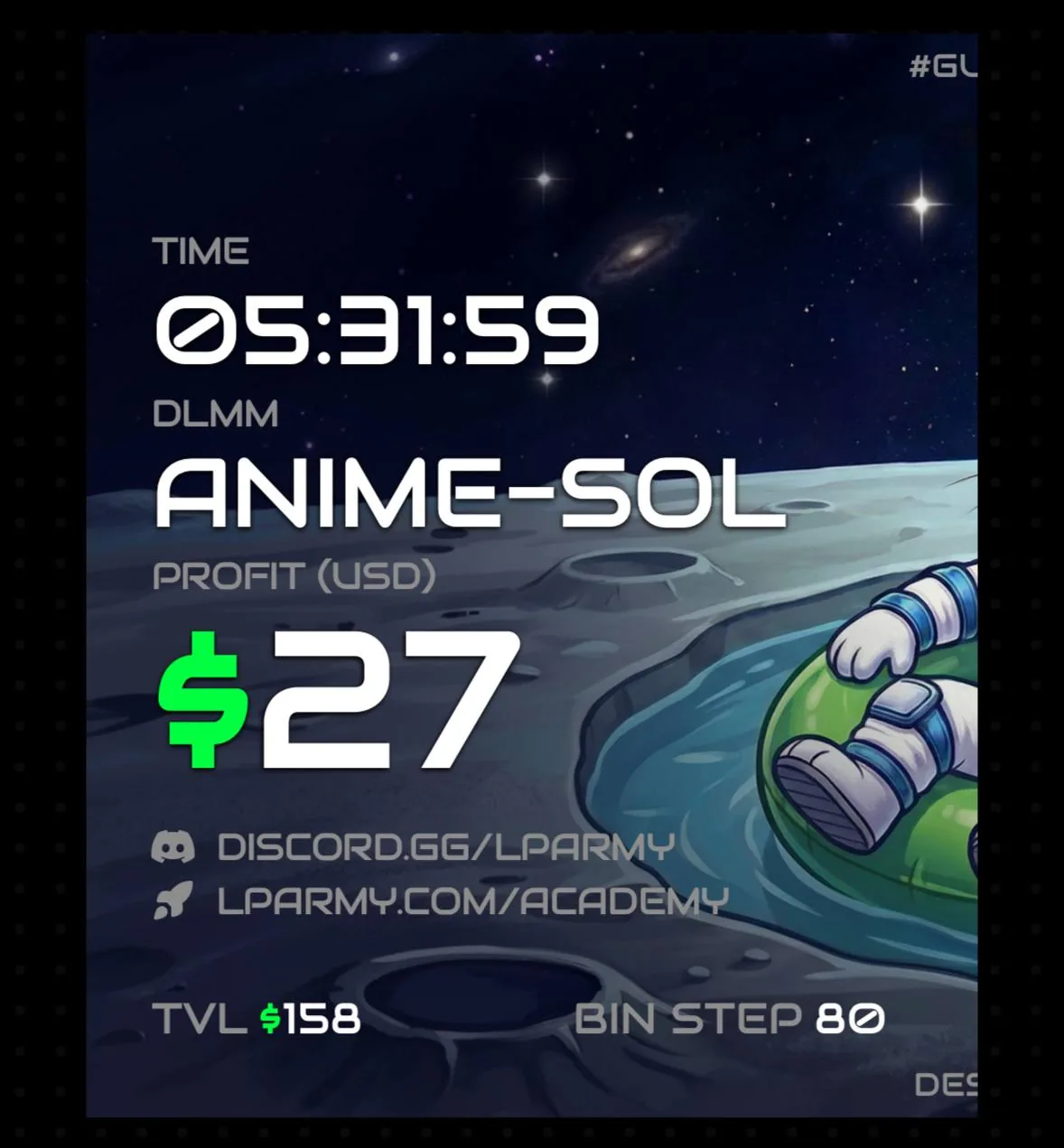 Скриншот закрытой позиции ANIME-SOL